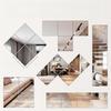 1pc Shatterproof Non Glass Mirror Stickers Self Adhesive Mirror Tiles New Makeup Mirror  Bathroom