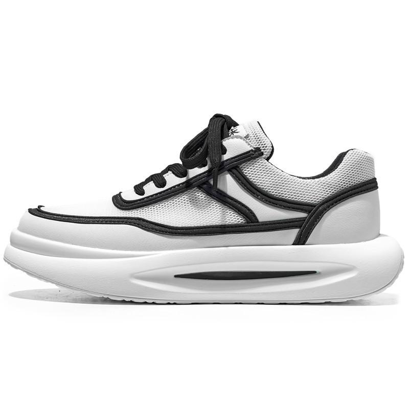 Мужская повседневная обувь весна и осень новые дышащие легкие повседневные туфли с мягкой подошвой универсальные увеличивающие тренд маленькие белые туфли