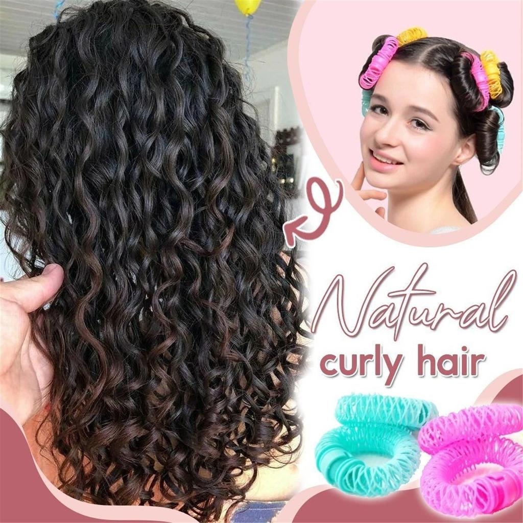 Donut Hair Natural Curlers Sticks Rollers Circle Spiral Plastic Hair Curly