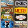 Famous City TinPlate Plate City State Tin Sign Plaque Landmark Metal Sign Wall Decor Garage Bar Pub Club Hotel Cafe Kitchen Home