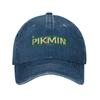 Pikmin Logo Washed Baseball Cap  Fitted Retro Sun Trucker Hat Summer Women Men Tennis Skate Snapback Cap