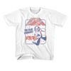 Белая молодежная футболка Mega Man Blue Bomber Again