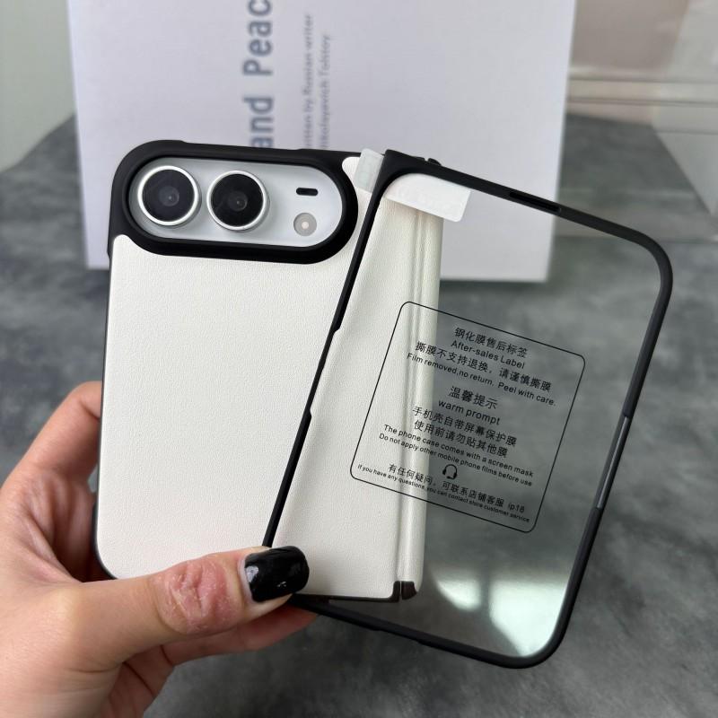 Magnetic Flip Case IPhone 18 Duo With Full Coverage Drop Protection PCLeather Hybrid Textured Design Handcrafted