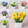 Lovely Artificial Fake Potted Flower Simulation Plant Bonsai Home Accessories~