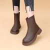 Retro Shoes New Women's Shoes, Fleece Ankle Boots, Versatile Thick-soled Stretch Slim Boots