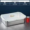 Глубокий контейнер для хранения продуктов из нержавеющей стали с крышкой из поликарбоната