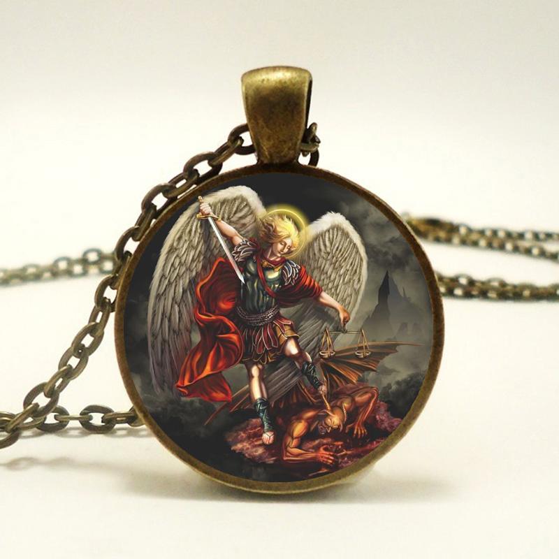 Ожерелье лидера Армии Бога Архангела Михаила, подвеска оккультного защитника архангела Михаила, оккультные украшения архангела Михаила