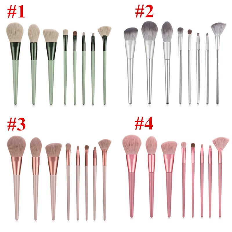 Набор кистей для макияжа, 8 шт., мягкие кисти для пудры для волос, кисти для макияжа, кисти для растушевки теней для век, косметический инструмент