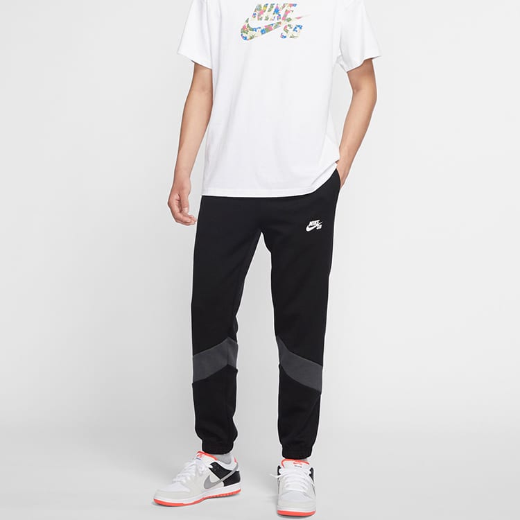 Nike Мужские вязаные спортивные штаны Черные Умеренные спортивные штаны AT3502-011