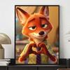 DIY Diamond Painting Handsome Fox Cross Stitch Kit Mosaic Art Diamond Painting Full Circle Diamond Home Decoration