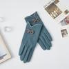 Stylish Women's Warm Velvet Winter Gloves for Driving and Outdoor Activities