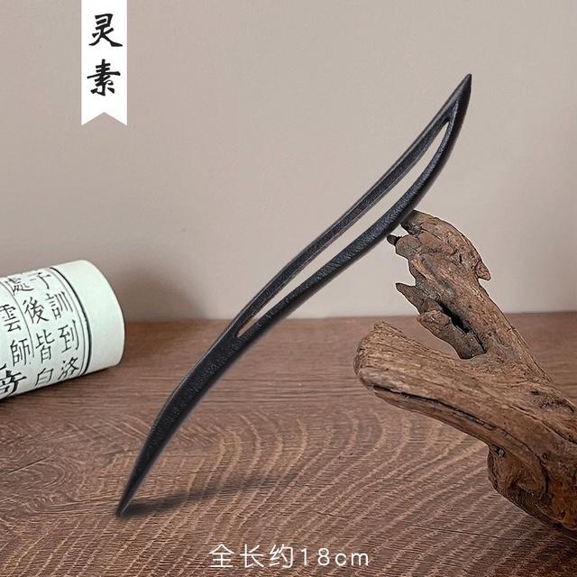 Новая женская мода Простая черная деревянная заколка для волос Взрослые милые заколки Женские аксессуары для волос Головные уборы