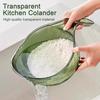 Прозрачная корзина для слива риса из пищевого пластика, корзина для мытья риса, овощей, фруктов с эргономичной ручкой