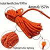6pcs High Visibility Reflective Camping Rope Tie Down Kit with Pulley Tensioner for Secure Tent Awning Fastening Outdoor