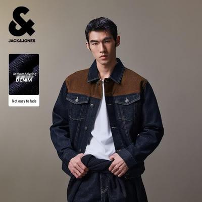 Мужская джинсовая куртка Jack & Jones, устойчивая к выцветанию, свободного кроя