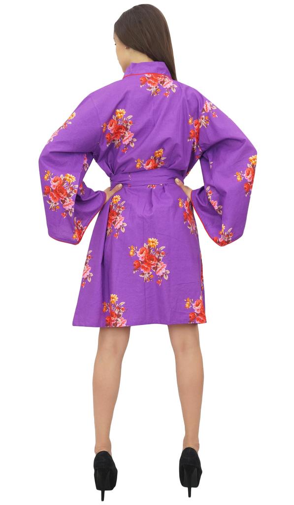 Bimba Женский цветочный принт, черное длинное кимоно для подружек невесты с поясом -