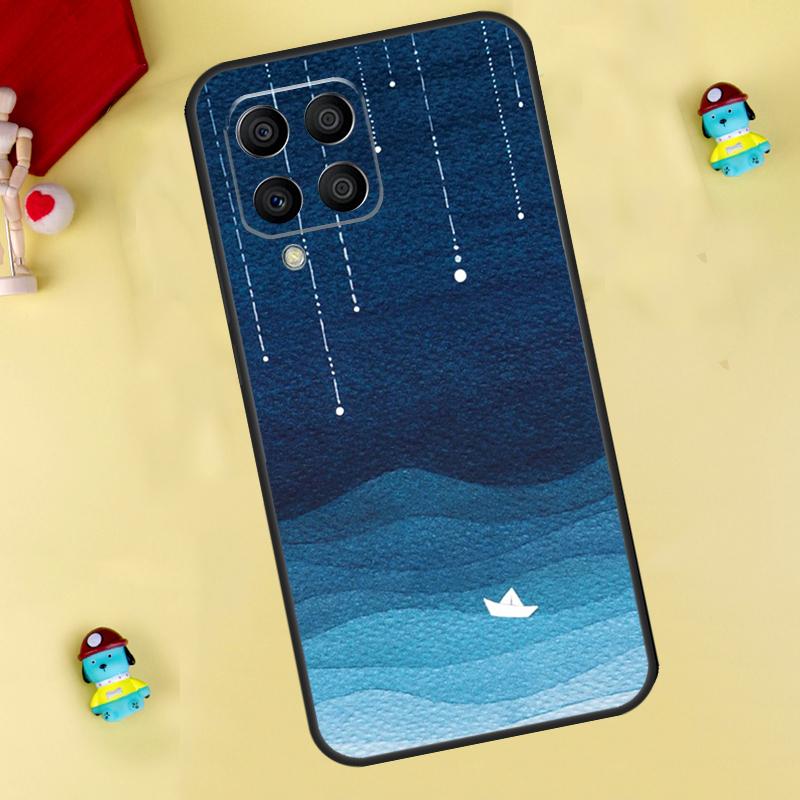 ocean waves sailboat Case For Samsung Galaxy M35 M55 M15 M11 M12 M13 M14 M06 M16 M36 M56 M31 M53 M32 M52 M34 M54