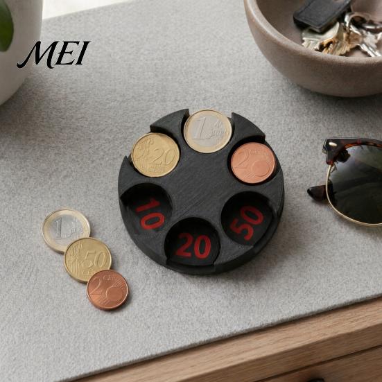 Coin Holder for Car 3D Printed Universal Holder, Large Capacity Car, Portable Cashier Change Organizer Rotating Organizer, Trucks Accessories, Sorter
