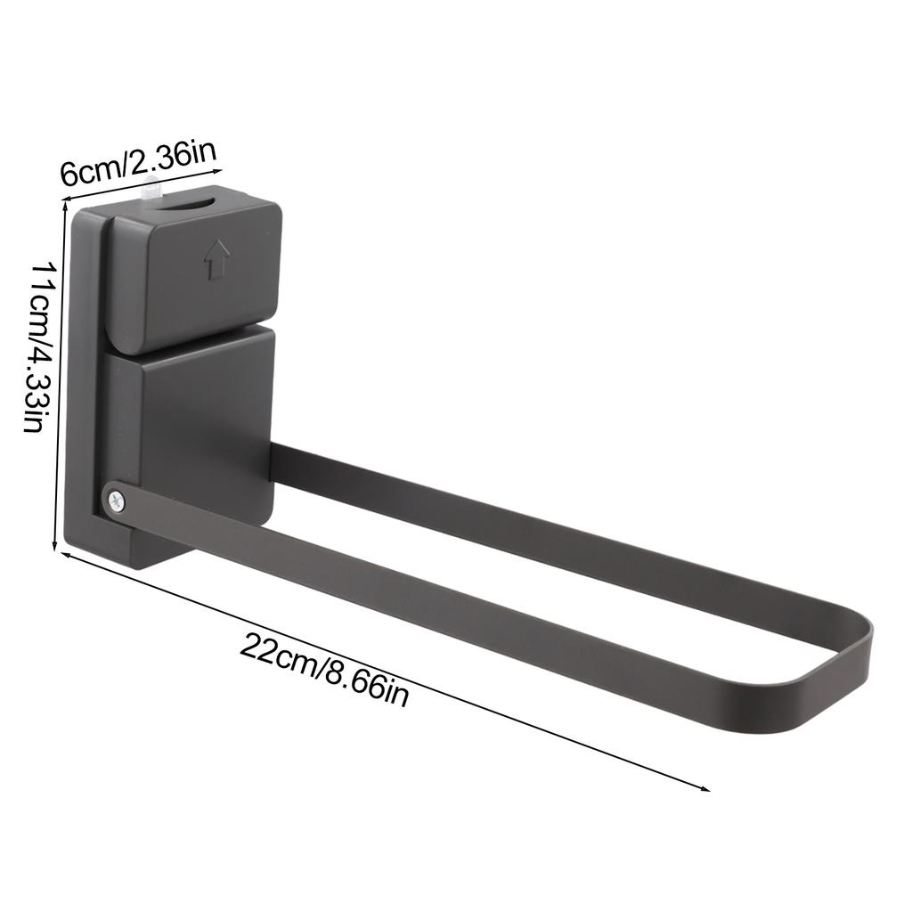 Настенная складная полка для полотенец на присоске для ванной комнаты, бытовой держатель для хранения, дизайн из АБС-пластика и нержавеющей стали