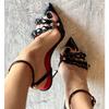 Fashion Eilyken Summer Sexy Open Toe Rivet CRYSTAL Women Sandals Design Buckle Strap Stripper Thin Heels Shoes Zapatos Mujer