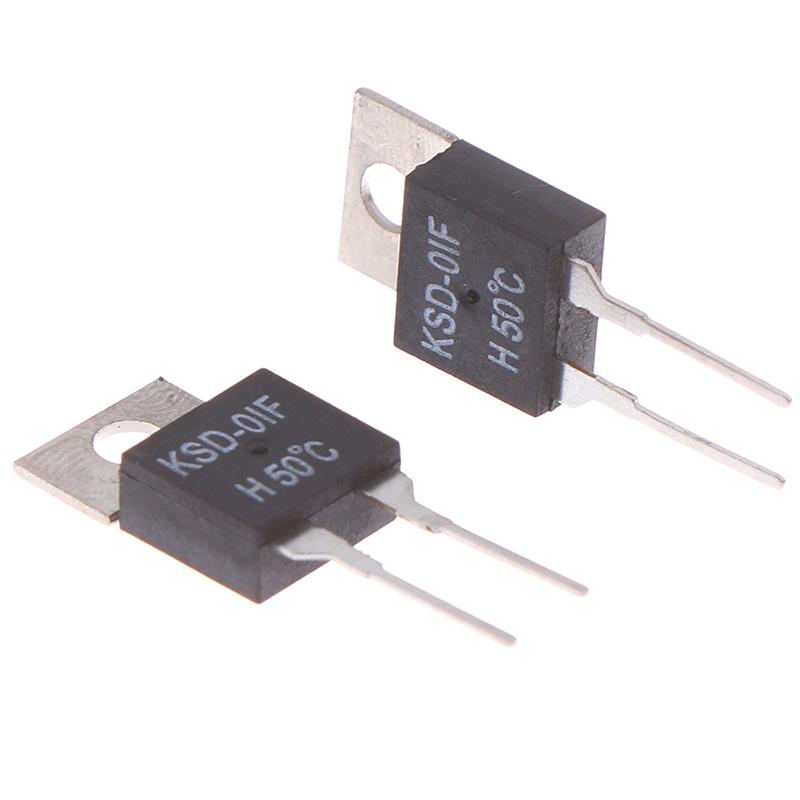 2шт нормально открытый термопереключатель датчик температуры термостат Ksd-01F 50 градусов