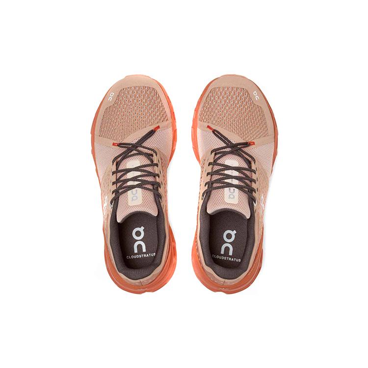 On Cloudstratus Fabric Cushioning Slip Resistant Low top Casual Running Shoes Women's 29.99563