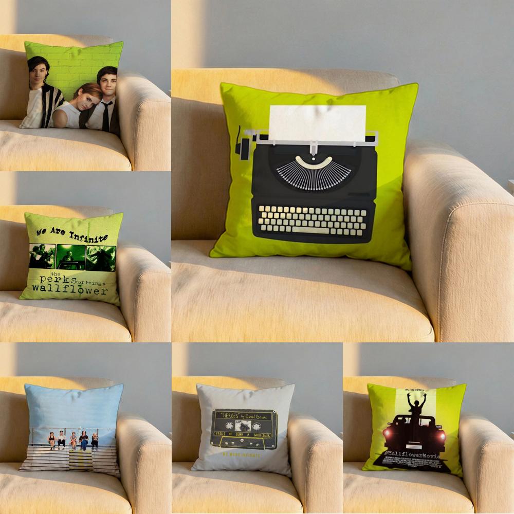 TV Being A Wallflower Cushion Cover Soft Reversible Durable Pillow Cover MultiScene Use for Home Car Daily Comfort