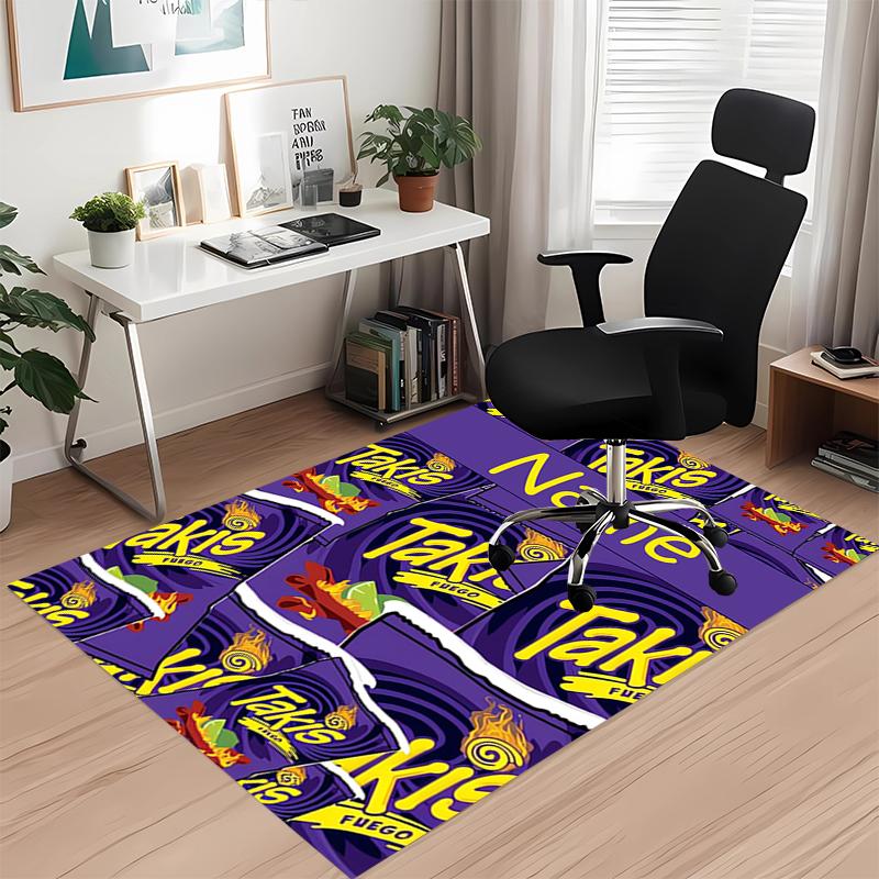 Custom Name Takis Fuego Printed Carpet, for Office Chair Living Room Bedroom Kitchen Room Decor Gifts.