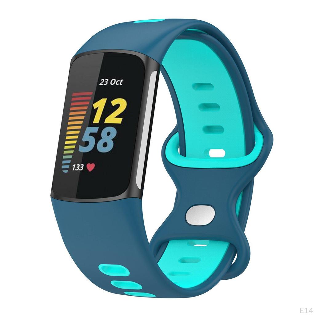 Ремешки Мягкий силиконовый ремешок Для умных часов Fitbit charge5 Синий