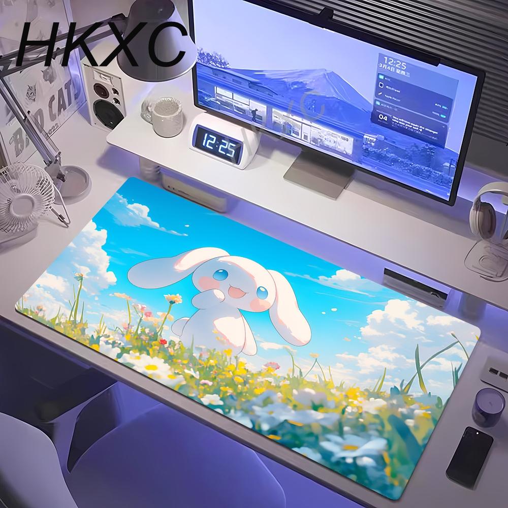 XXL Mouse Pad Kawaii Cinnamoroll Mouse Mat Cute Gaming Accessories Computer Gamer Keyboard Pad Large Size Non-slip Desk Mats
