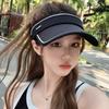 Fashionable UV Protection Women Sun Hat Elastic Adjustable Wide Brim Sports Visor Breathable Tennis Hat Summer Outdoor
