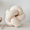 Hand Woven Knotted Ball Pillows Made of Lamb Wool Comfortable and Skin Friendly Living Room Sofa Pillows Cushions Bed Backrests