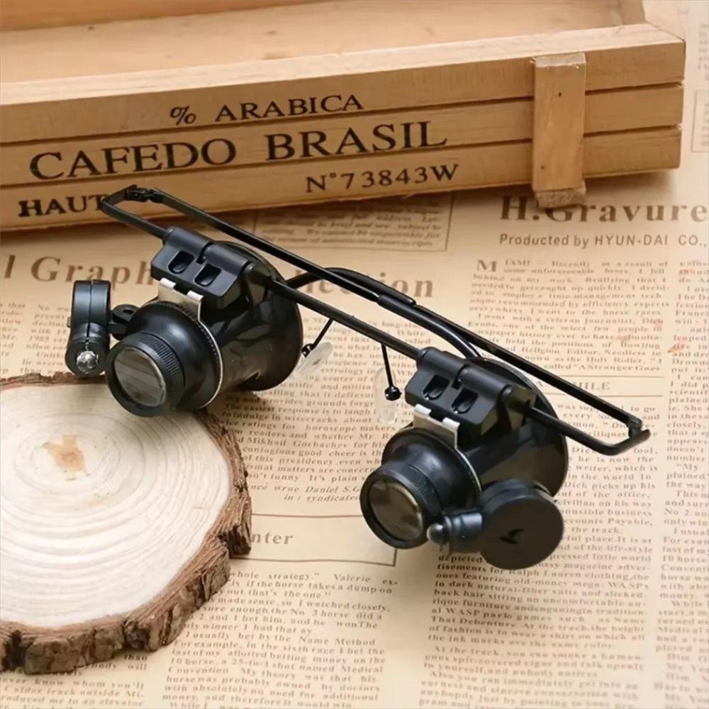 Headband Mount 20X Magnifier Double Eye Glasses  Jewelry Appraisal