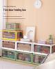 Plastic Folding Storage Box - Dustproof Quilt, Magazine, and Stationery Organizer for Home, Bedroom, and Dormitory.