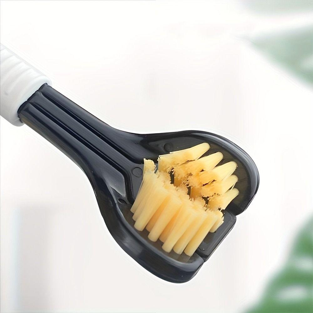 Портативная трехсторонняя зубная щетка с мягкой щетиной V-образной формы для мужчин