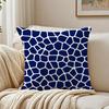Nordic Style Geometric Blue Pattern Pillow Case Double-Sided Plush Sofa Cushion Covers Organic Breathable Invisible Zipper