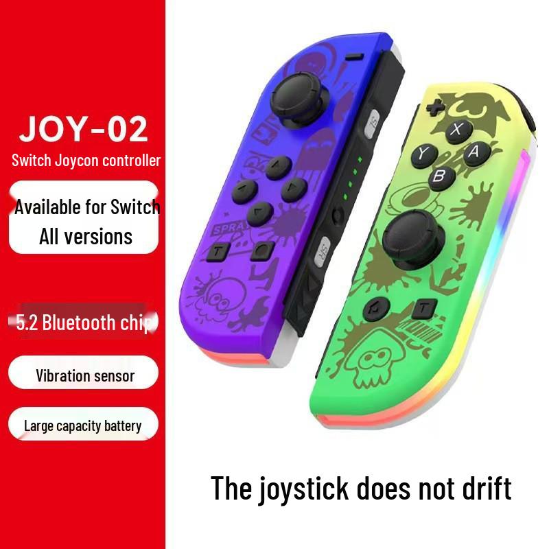 Цветные RGB-контроллеры Joy-Con для Nintendo Switch (левый и правый) с функцией пробуждения, Bluetooth 5.2, вибрацией и управлением движением.
