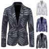 Men Printing Suit Jacket Dinner Party Prom Wedding Stylish Tuxedo