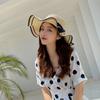 Large Sunscreen Bucket Hat Wide Brim Fisherman Hat Fashion Straw Weave Sun Hat  Beach