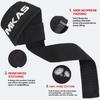 MKAS Black Unisex Polyester Padded Sports Wrist Straps for Weight Lifting Gym Fitness Wrist Lifting Straps