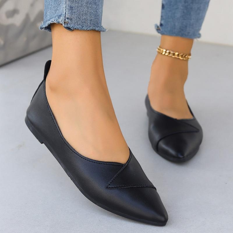 Fashion Ladies Shoes 2024 Hot Sale Slip On Women's Flats Office Daily Flats Women Shallow Pointed Toe Soft Bottom Flat with Shoes Women