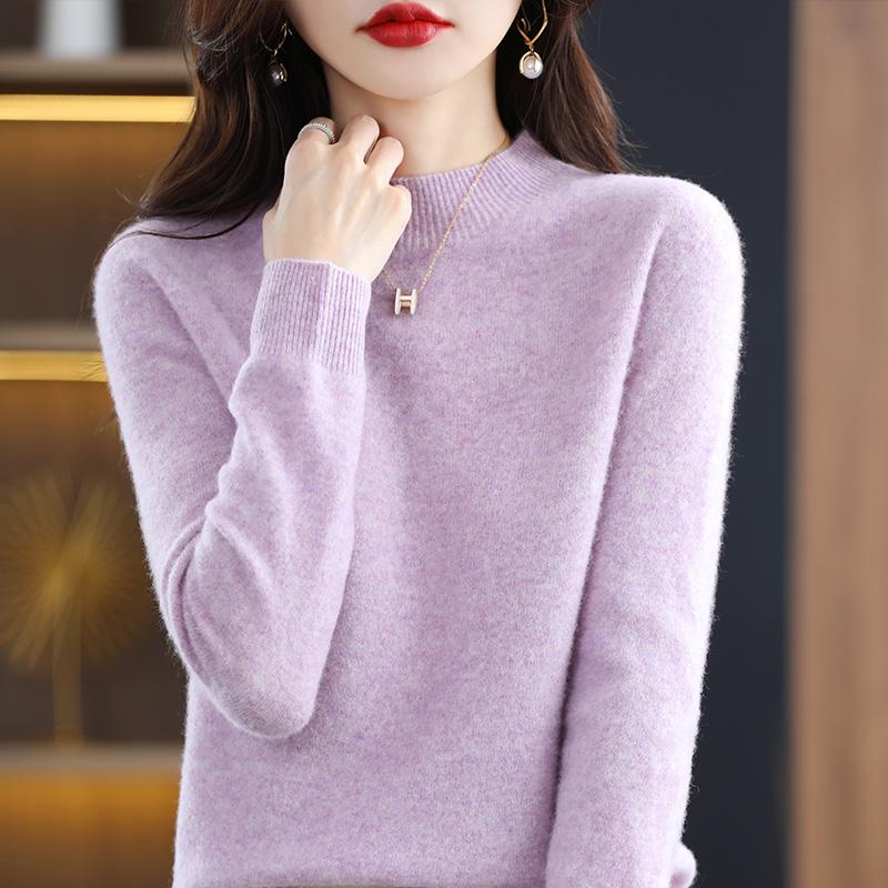 Женский свитер из 100% мериносовой шерсти, СОВРЕМЕННЫЙ НОВЫЙ зимний вязаный пуловер SAGA, осенний джемпер, женские вязаные топы с длинным рукавом