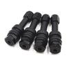 Tire Valve Stem, Black Bolt-In Tire Border, Vacuum with Dust Cap, For Cars, Auto 4 Pieces