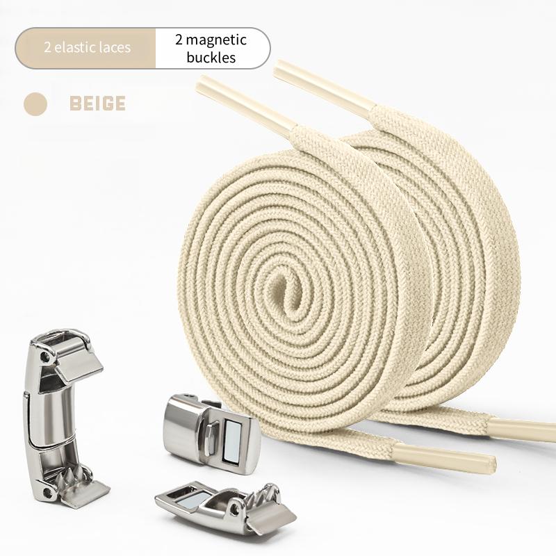 NO.8 Elastic Laces Sneakers Magnetic Lock Shoe Laces Without Ties Kids Adult 8MM Widened Flat No Tie Shoelaces for Shoes Accessories