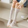 Spring And Summer Color Matching Calf Socks Women'S Retro Mori Knee Cotton Socks Japanese Jk College Versatile Breathable