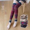 Женские теплые носки выше колена из кроличьей шерсти с рождественским оленем - Толстые леггинсы осень/зима