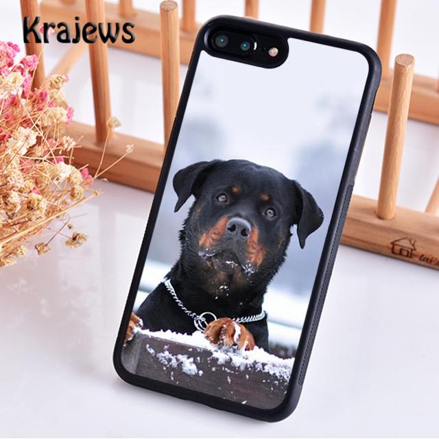 Чехол для телефона Krajews с милой собачкой, щенком ротвейлером для iPhone 14 6s 7 8 plus XR XS 11 12 13 pro max Samsung Galaxy S21 S22ultra