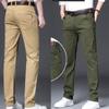 Мужской модный деловой повседневный костюм, брюки, длинные брюки, мужские эластичные формальные брюки с прямыми рукавами, большие размеры 28-38