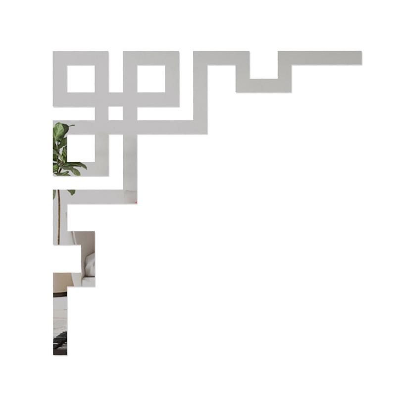 4 шт., украшение комнаты, современные настенные наклейки, угловые наклейки, акриловая линия талии, настенный декор, 3D зеркальная наклейка «сделай сам»