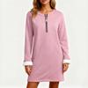 Women's Fashionable Solid Color Long Sleeved Casual Pullover Sweatshirt Top